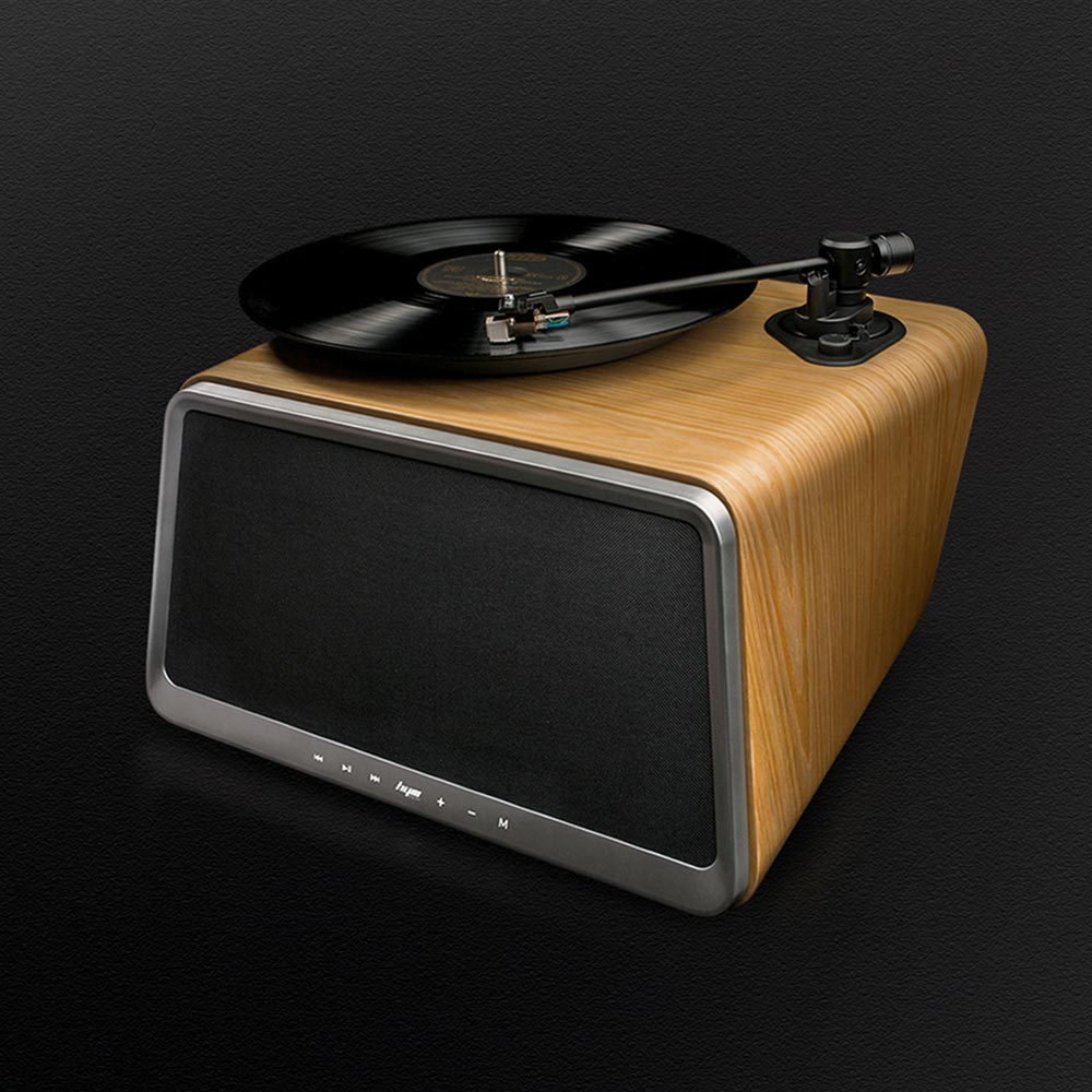HYM Seed – All in one Turntable System with Bluetooth - Oak